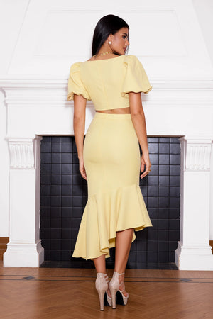 Bella Barnett LadiesUano Puff Sleeves Midi Set Ladies Women Sexy Elegant Birthday Formal Cocktail Party Dresses Winteres