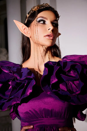 Valeria Open Shoulder Flower Midi Dress Winteres