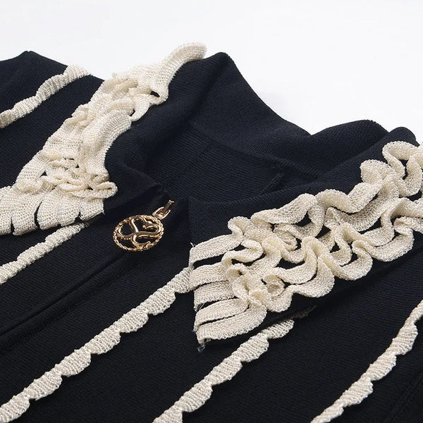 Clotilde Lace-Trim Knit Mini Dress | WINTERES