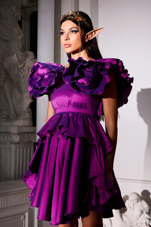 Valeria Open Shoulder Flower Midi Dress Winteres