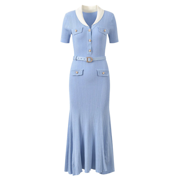 Odeline Belted Knit Maxi Dress | WINTERES
