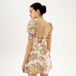 Floral Ruffle Mini Dress Winteres