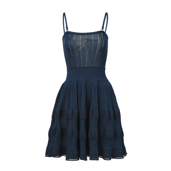 Cleophee Pleated Knit Mini Dress | WINTERES