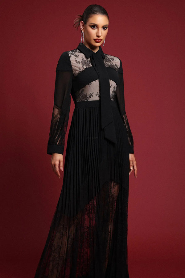 Women Chic IEllyson Romantic Flowy Long Sleeve Cut Out Lace Maxi D Ladies Bodycon Occassion Birthday Cocktail Prom Party Dresses