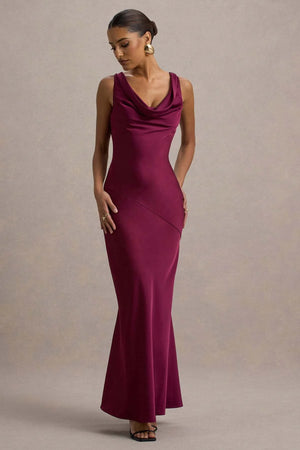 Maxine Satin Cowl Maxi Dress Winteres