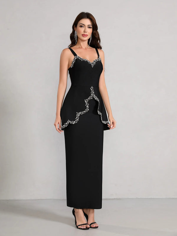 Fashion 2025 New Beading Sexy Women Celebrity Night Club Runway Evening Party Dress