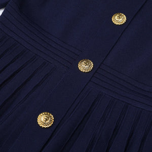 Zenia Buttoned Knit Mini Dress
