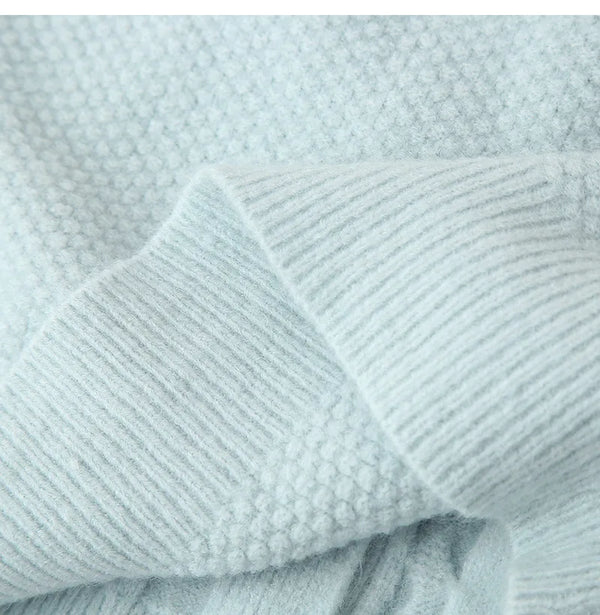 Cable Button Crew-Neck Knit Cardigan Winteres