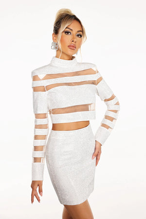 Two Pieces Patch Work Set Winteres