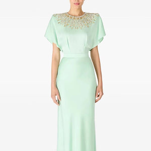 Damaris Long dress studded with pearls and diamonds Winteres