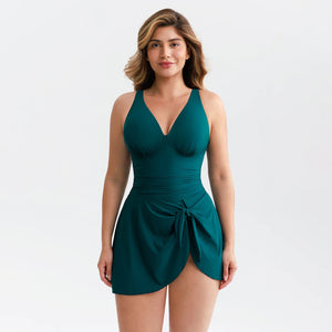 Tummy-Control V-Neck Swimsuit