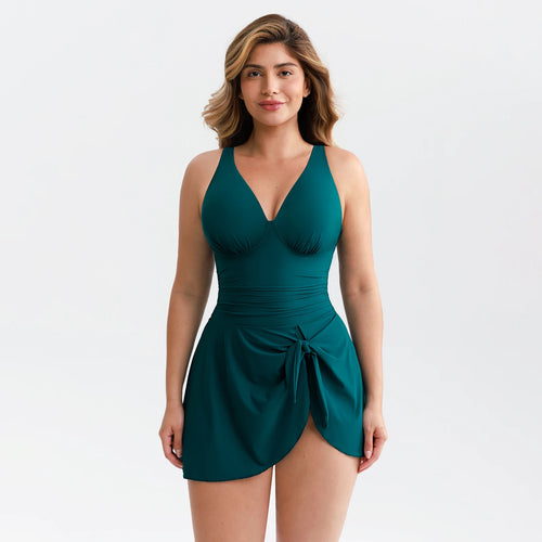 Tummy-Control V-Neck Swimsuit