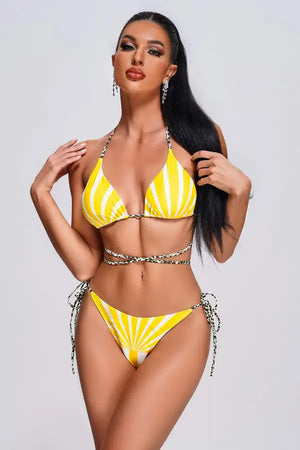Two Pieces Swimwear Beachwear – Yellow-1 Fashion – Winteres