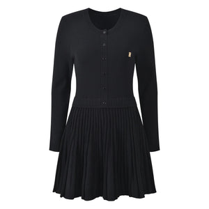 Palmyre Pleated Knit Mini Dress | WINTERES