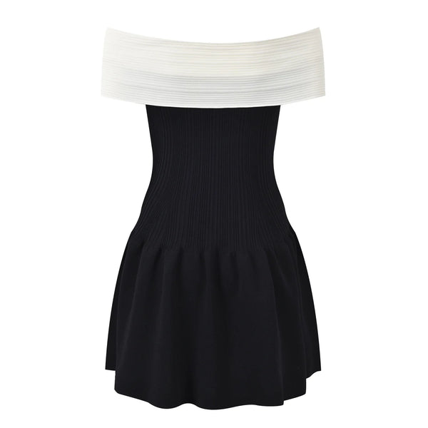 Blanche Bow Knit Mini Dress | WINTERES