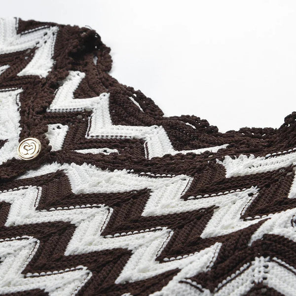 Maylis Chevron Knit Mini Dress | WINTERES