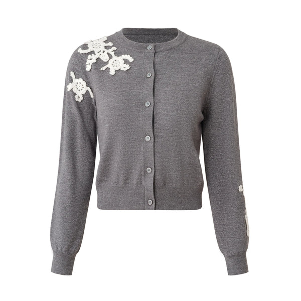 Crochet Flower Hand-Hook Knit Cardigan Winteres
