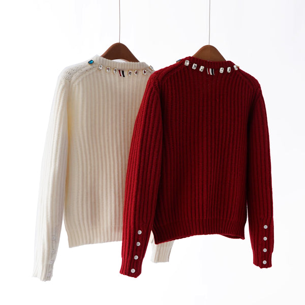 The "Diamond Heritage" Pure Wool Cardigan