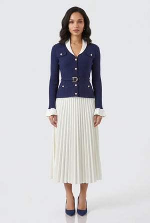 Loise Contrast Knit Maxi Dress | WINTERES