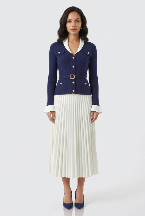 Loise Contrast Knit Maxi Dress | WINTERES