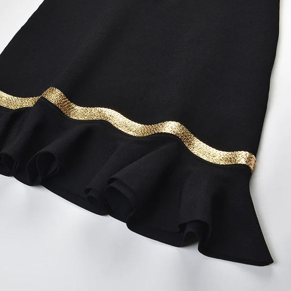 Berangere Ruffle Knit Mini Dress | WINTERES