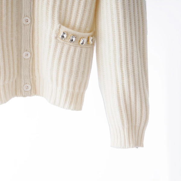 The "Diamond Heritage" Pure Wool Cardigan