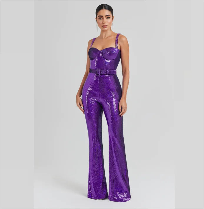 Kiara Sequin Jumpsuit – Purple-1 Fashion – Winteres