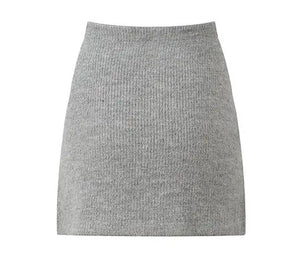 Gray textured skirt on a white background