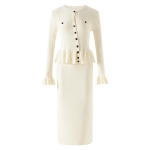 Amber Solid Knit Midi Dress