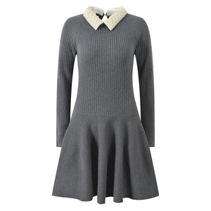 Daphne Collared Knit Mini Dress | WINTERES