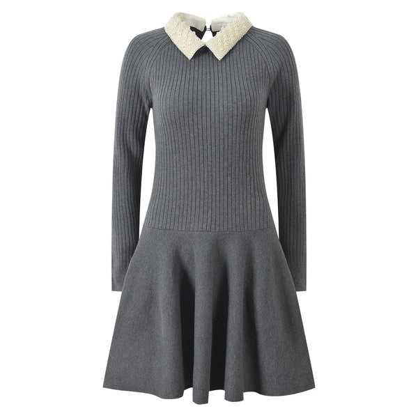 Daphne Collared Knit Mini Dress | WINTERES