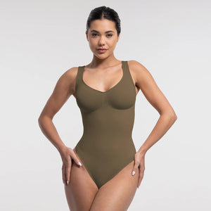 Eco-Friendly Diamond Neck Seamless Shaper Bodysuit Winteres