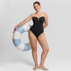 Strapless Tummy-Control Swimsuit