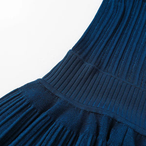 Cleophee Pleated Knit Mini Dress | WINTERES
