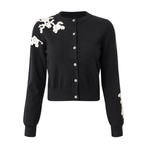 Crochet Flower Hand-Hook Knit Cardigan Winteres