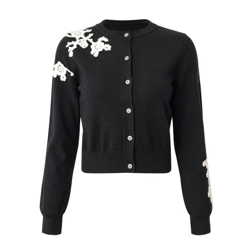 Crochet Flower Hand-Hook Knit Cardigan Winteres