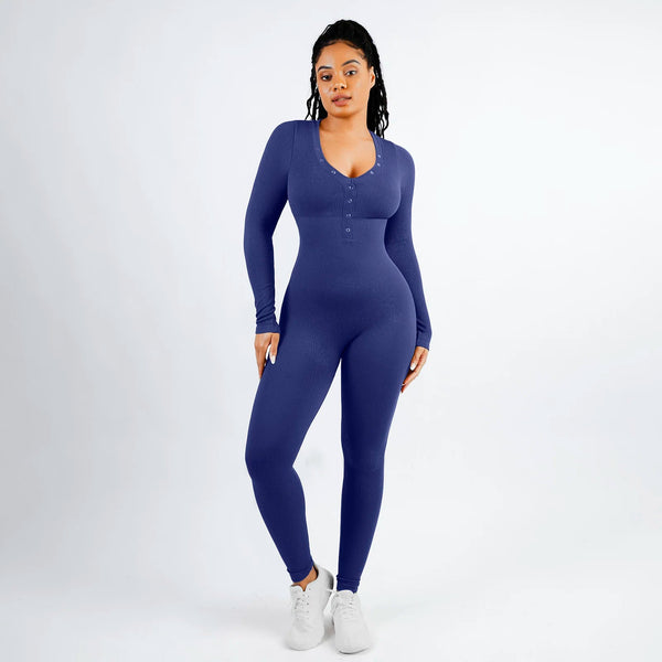 Custom Logo Seamless Black Bodysuit Winteres