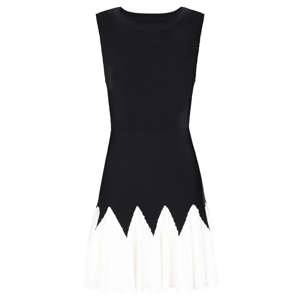 Maelle Contrast Knit Midi Dress Winteres