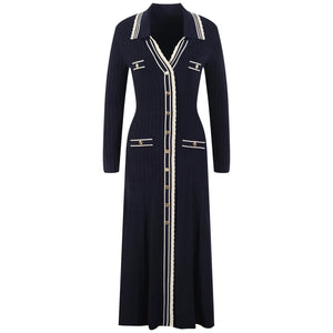 Robe longue en maille Nia