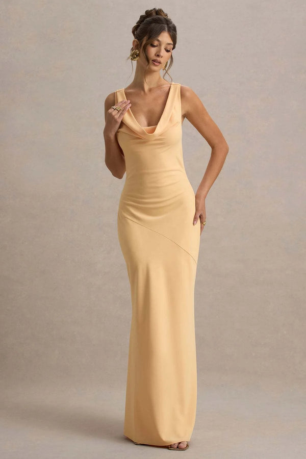 Maxine Satin Cowl Maxi Dress Winteres