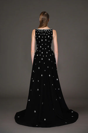 Robe de soirée Calixa ornée de perles