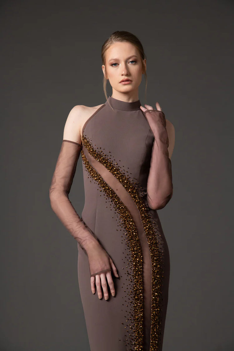 Pixyla Rhinestone Maxi Dress Winteres