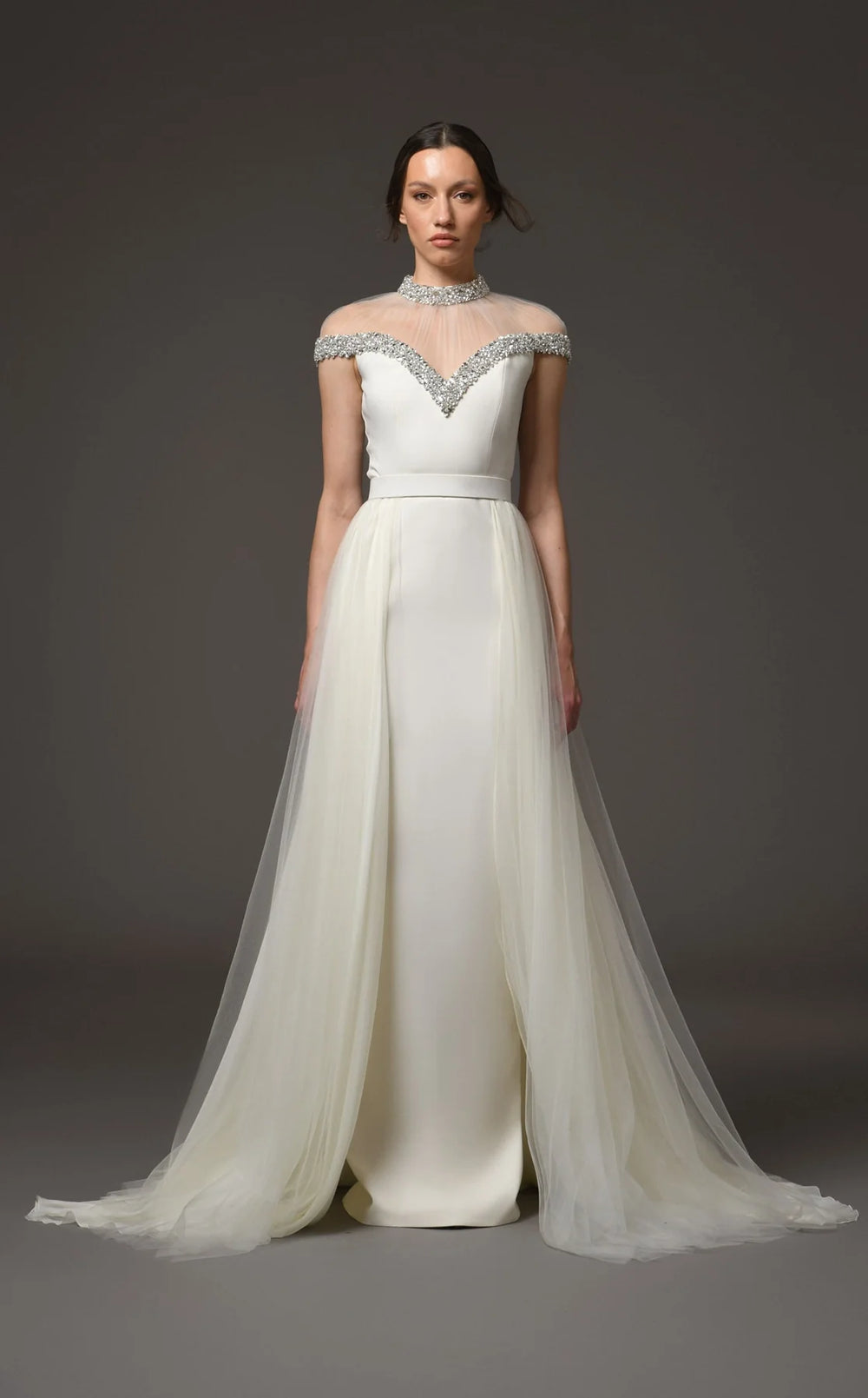 Robe de sirène Lea à perles et clous