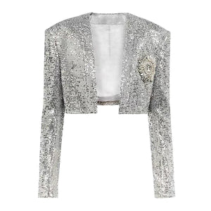Sequined Set Dress and Blazer Winteres