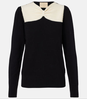 Big Bow Knit Pullover Sweater – Black Sweater – Winteres