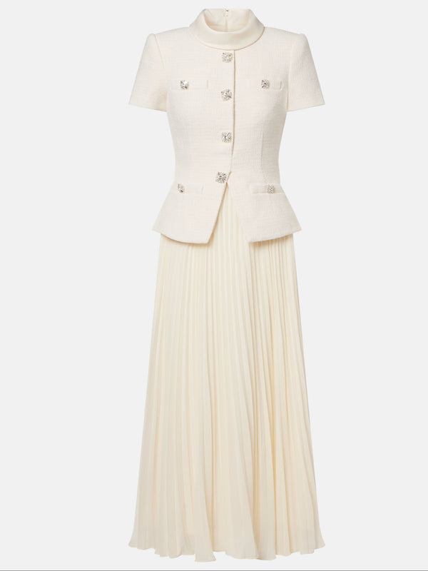 The "Gallery" Tweed Midi Dress