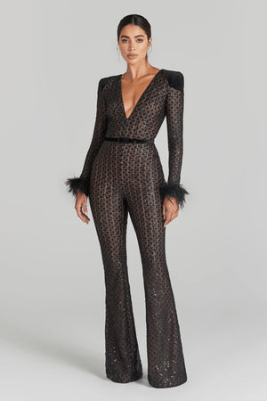 Alina Belted Jumpsuit – Black Fashion – Winteres