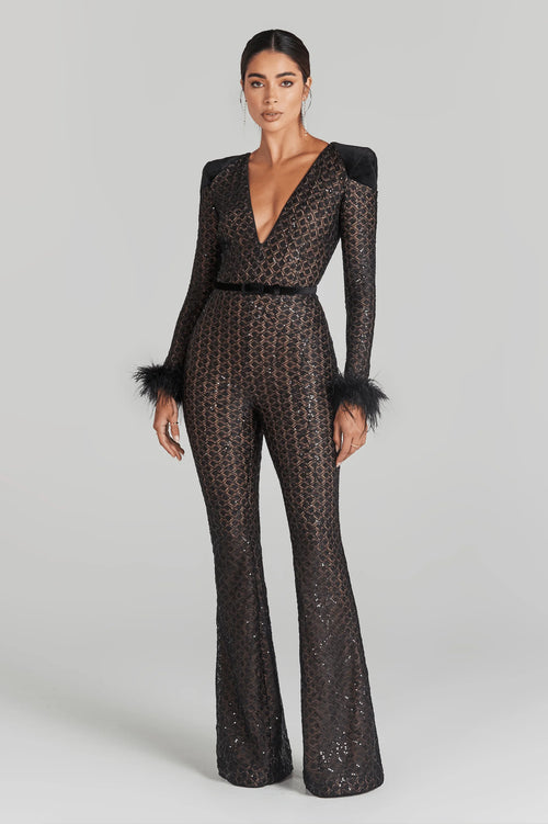 Alina Belted Jumpsuit – Black Fashion – Winteres