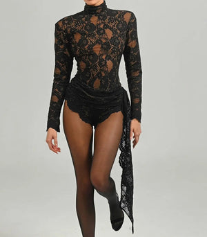 Elevate your style with our Draped Lace Bodysuit. This sophisticated and exclusive piece features intricate lace and a flattering draped design. Perfect for your nex