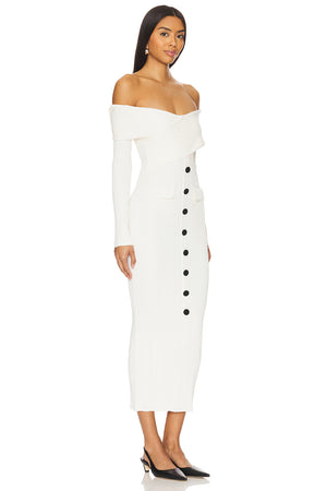 Robe midi en maille Miara